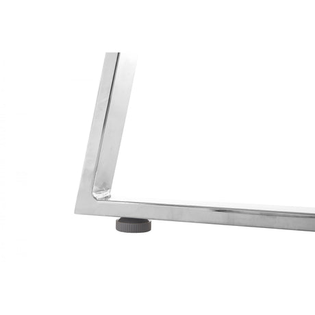 Metropolitan Dining Table, Chrome, Glass, Clear