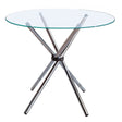 Dining Table, Chrome, Glass, Clear