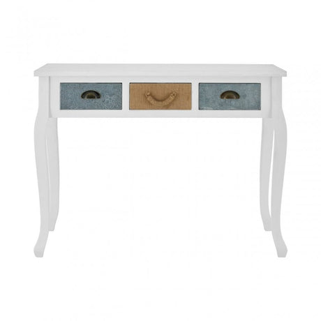 Weymouth Console Table, Hemp Rope, Pine Wood, White