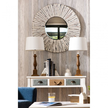 Weymouth Console Table, Hemp Rope, Pine Wood, White