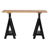 Townhouse Console Table, Iron, Pine Wood, Brown