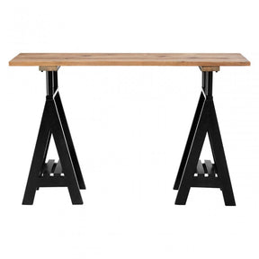 Townhouse Console Table, Iron, Pine Wood, Brown
