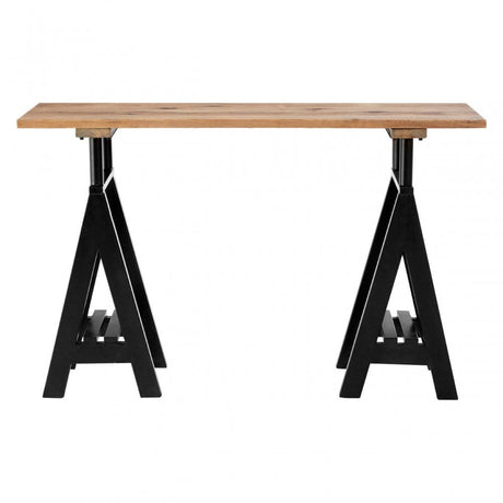Townhouse Console Table, Iron, Pine Wood, Brown