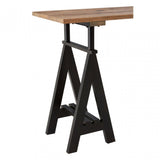 Townhouse Console Table, Iron, Pine Wood, Brown