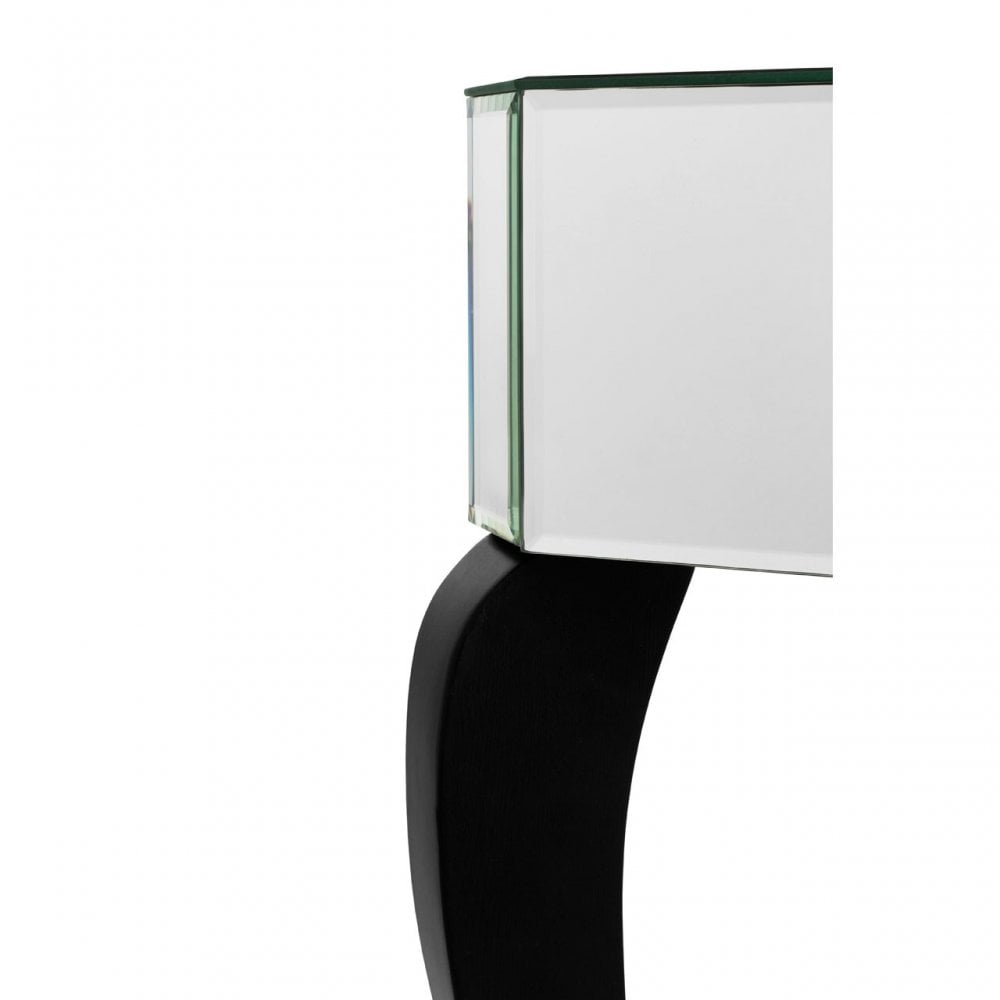 Orchid Console Table, Wood, Mirrored Glass