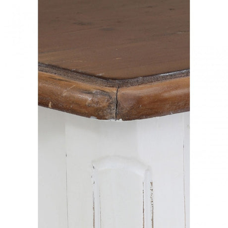 Serena Set of 2 Accent Tables, Wood, Paulownia Wood, White