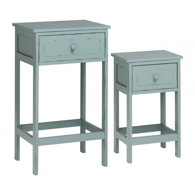 Chatelet Set of 2 Tables, Wood, Grey