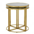 Hushie Nesting Tables, Glass, Stainless Steel, Black