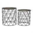 Hamish Zinc / Black Iron Tables Set of 2, Iron, Black