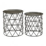 Hamish Zinc / Black Iron Tables Set of 2, Iron, Black