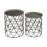 Hamish Zinc / Black Iron Tables Set of 2, Iron, Black