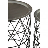 Hamish Zinc / Black Iron Tables Set of 2, Iron, Black
