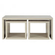 Madrid Coffee Table with 2 Under Tables, Wood, Grey