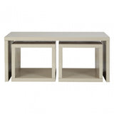 Madrid Coffee Table with 2 Under Tables, Wood, Grey
