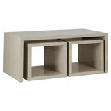 Madrid Coffee Table with 2 Under Tables, Wood, Grey