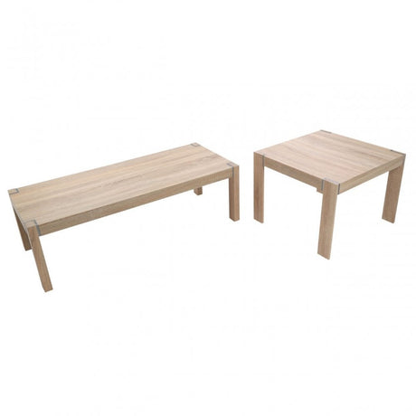 Loki Set of 2 Tables, Oak Veneer, Natural