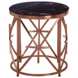 Camperian Black Marble / Rose Gold Side Table, Gold
