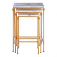 Anvil Set of 3 Square Side Tables, White