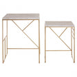 Anvil Set of 2 Square Side Tables, White