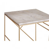 Anvil Set of 2 Square Side Tables, White