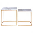 Anvil Set of 2 Square Cuboid Side Tables, White