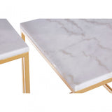 Anvil Set of 2 Square Cuboid Side Tables, White