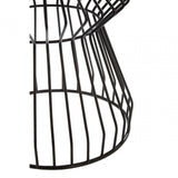 Corina Side Table with Curved Base, Iron, Black