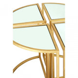 Farran Set of 5 Tables, Glass, Iron, Champagne