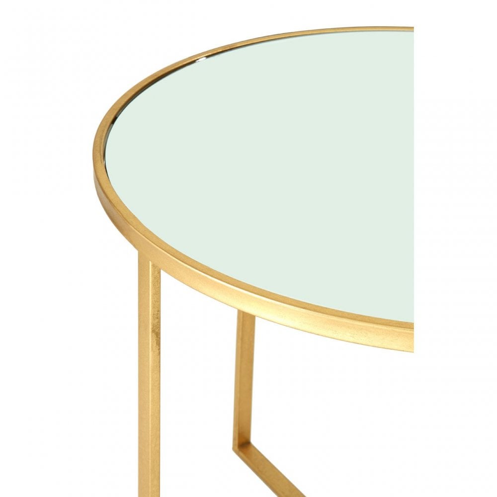 Farran Set of 5 Tables, Glass, Iron, Champagne