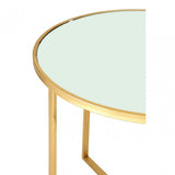 Farran Set of 5 Tables, Glass, Iron, Champagne