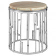 Artefacto Onyx Stone Side Table, Onyx Stone, Stainless Steel, Natural