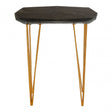 Artefacto Small / Black Marble Top Side Table, Iron, Marble, Black
