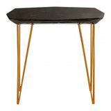 Artefacto Iron Gold and Marble Side Table
