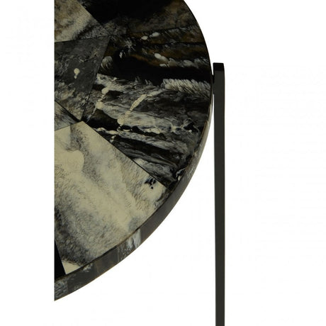 Marlox Antique Green / Black Table, Iron, Resin, Green