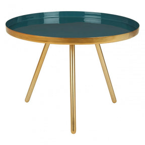 Enox Large Diesel Enamel Table, Enamel, Iron, Gold