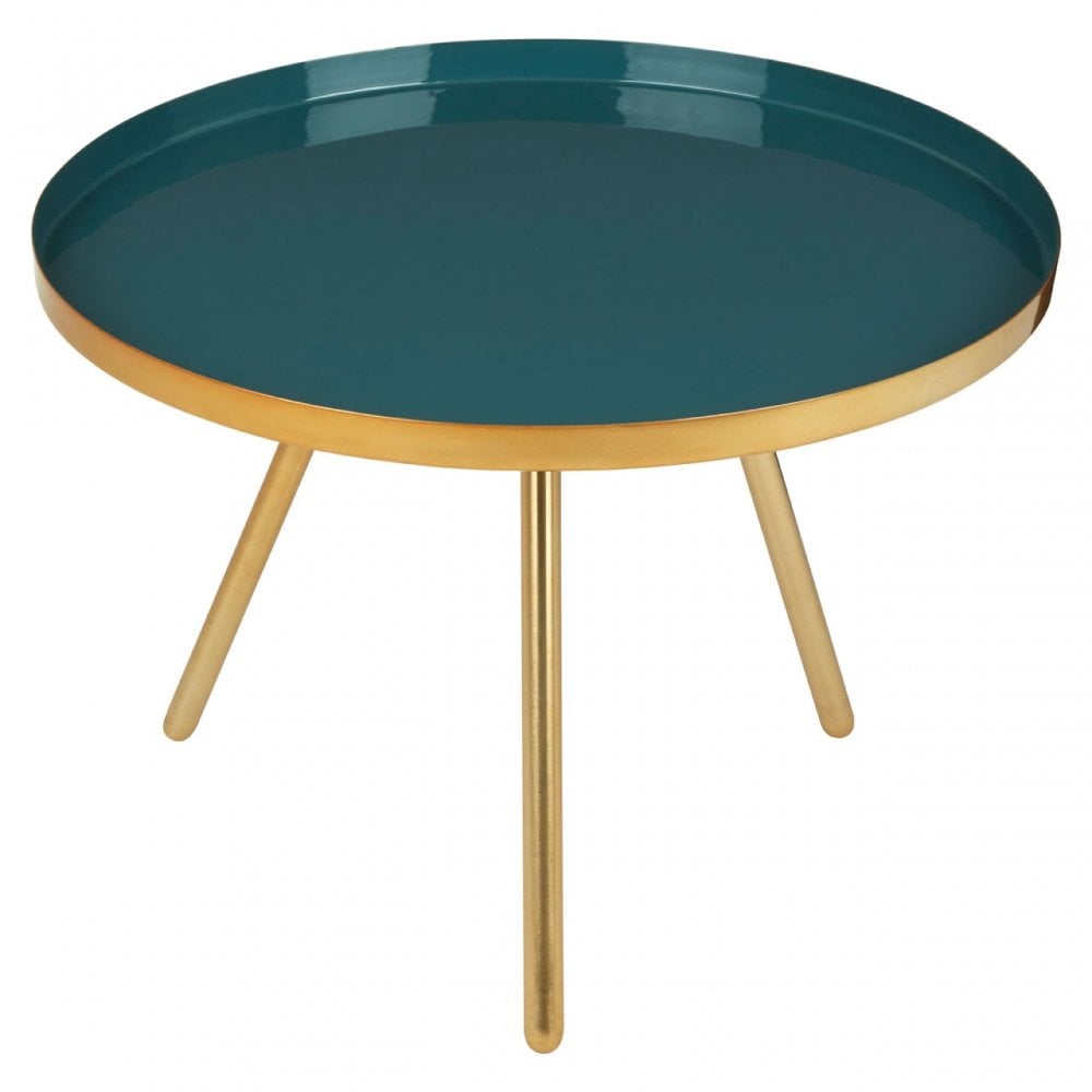 Enox Large Diesel Enamel Table, Enamel, Iron, Gold