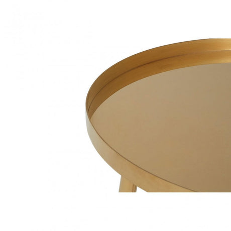 Camperian Set of 2 Round Tables, Metal, Gold