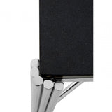 Clarice Side Table, Granite, Stainless Steel, Black