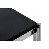 Clarice Side Table, Granite, Stainless Steel, Black