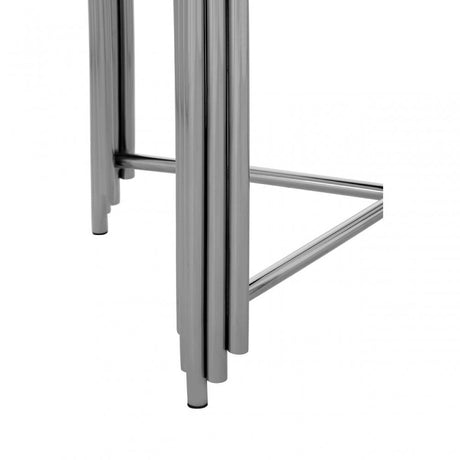Clarice Side Table, Granite, Stainless Steel, Black