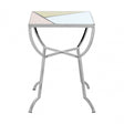 Sudia Square Side Table, Mirrored Glass, Stainless Steel