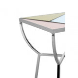 Sudia Square Side Table, Mirrored Glass, Stainless Steel
