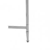 Zach Round Side Table, Aluminium, Brass, Mirrored Glass, Stainless Steel, Silver