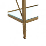 Hushie Rectangular Side Table, Aluminium, Brass, Glass, Iron, Mirrored Glass, Brass