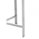 Eva Side Table, Marble, Stainless Steel, White