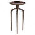 Diren Rough Bronze Finish Side Table, Aluminium, Bronze