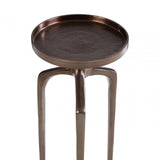 Diren Rough Bronze Finish Side Table, Aluminium, Bronze