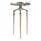 Diren Rough Nickel Finish Side Table, Aluminium, Silver