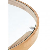 Donal Round / Rose Gold Side Table, Steel, Tempered Glass, Rose Gold