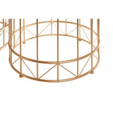 Set of 2 Lexi Round Side Tables, Metal, Gold